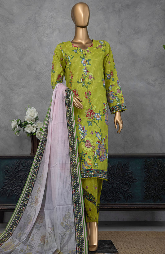 Nayab by HZ Textile Printed Lawn Unstitched 3 Piece Suit - NPE-06 - HZ25NPED - Green - Summer Collection