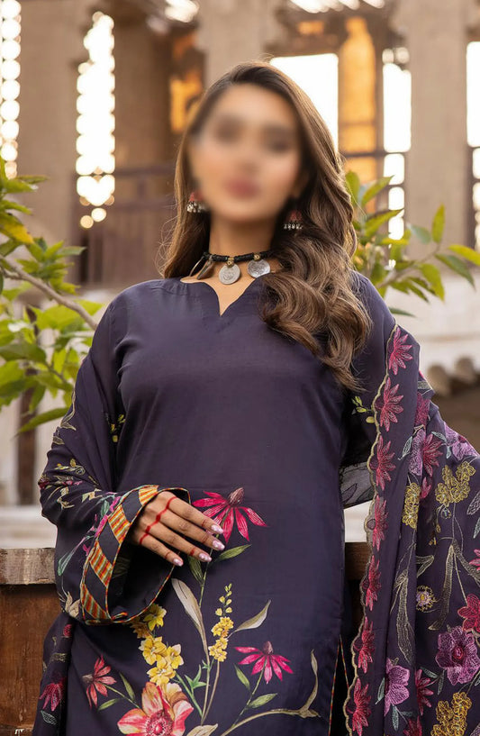 RangRez Printed and Embroidered Lawn Collection - NR-03