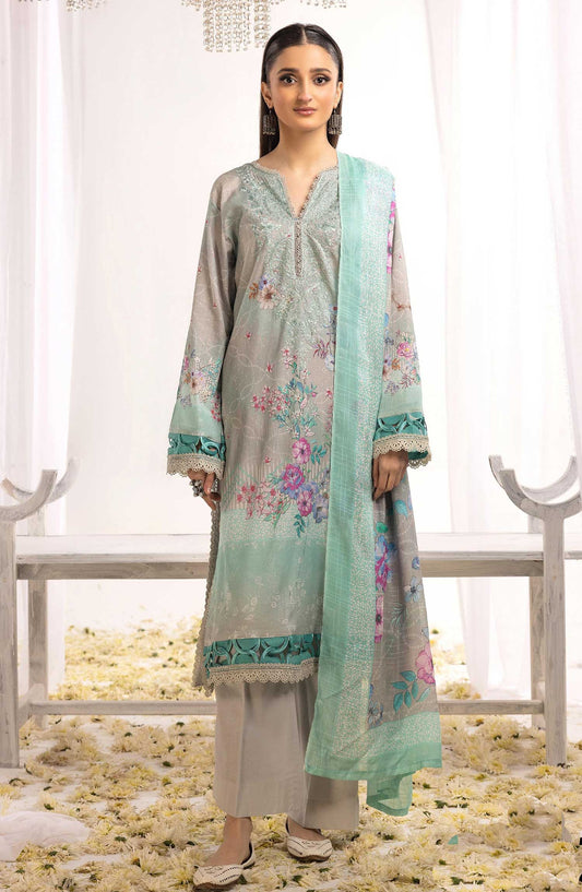 Rawayat by NUR Embroidered Lawn Unstitched 3 Piece - NR 07 - NUR25R - Grey - Summer Collection