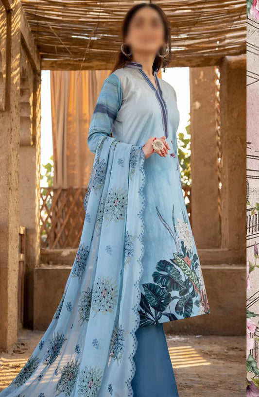 RangRez Printed and Embroidered Lawn Collection - NR-09