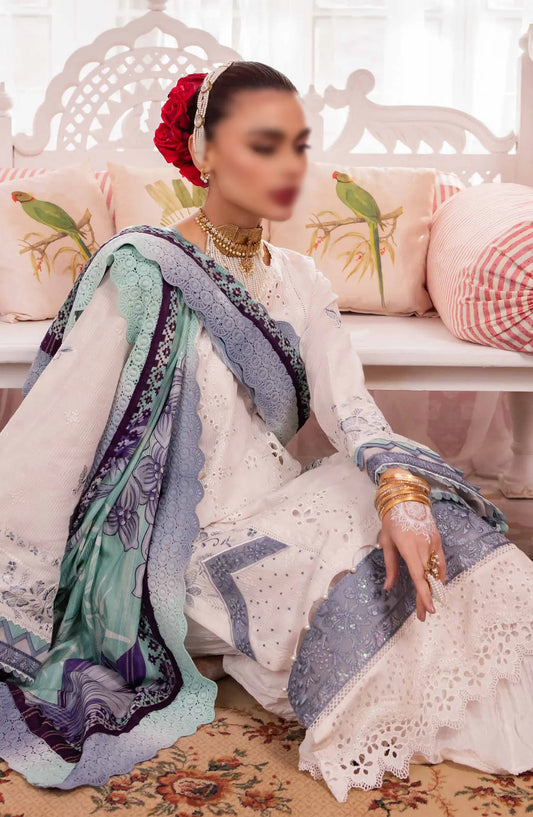 Nureh Maya Embroidered Lawn Collection 2024 - NS 112