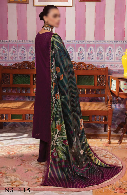 Nureh Maya Embroidered Lawn Collection 2024 - NS 115