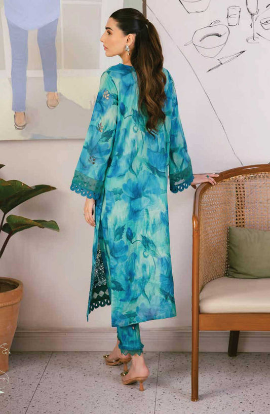 Ballerina by Nureh Embroidered Lawn Unstitched 2 Piece Suit - NU2 - 148 - NU25BC - Sea Green - Suumer Collection