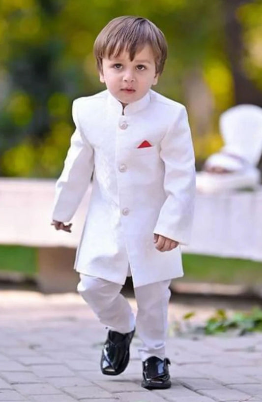 Exclusive Sherwani Collection By Hassan Jee - Off white Shervani - S6