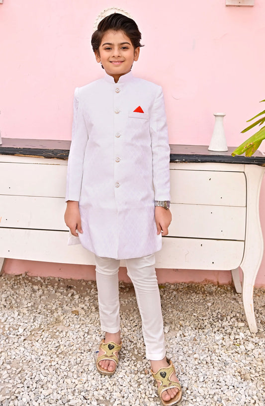 Exclusive Sherwani Collection By Hassan Jee - Off white Shervani - S6