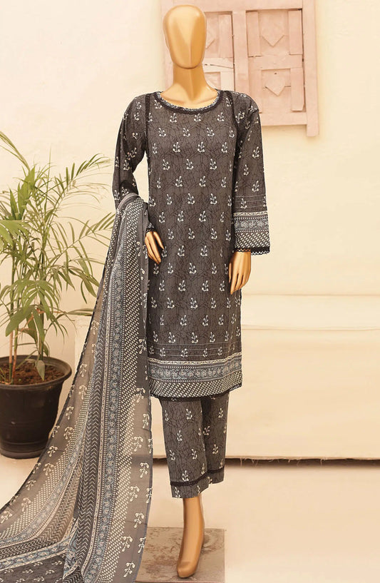 Oswah Women Printed Lawn Stitched Collection Vol 05 - OS 2423 K  Black