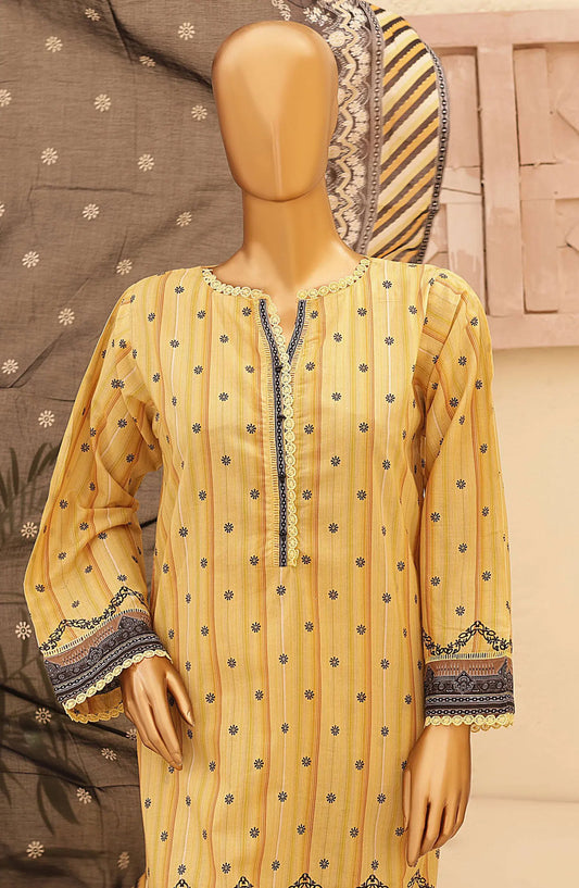 Oswah Women Printed Lawn Stitched Collection Vol 05 - OS 2424 K  Yellow
