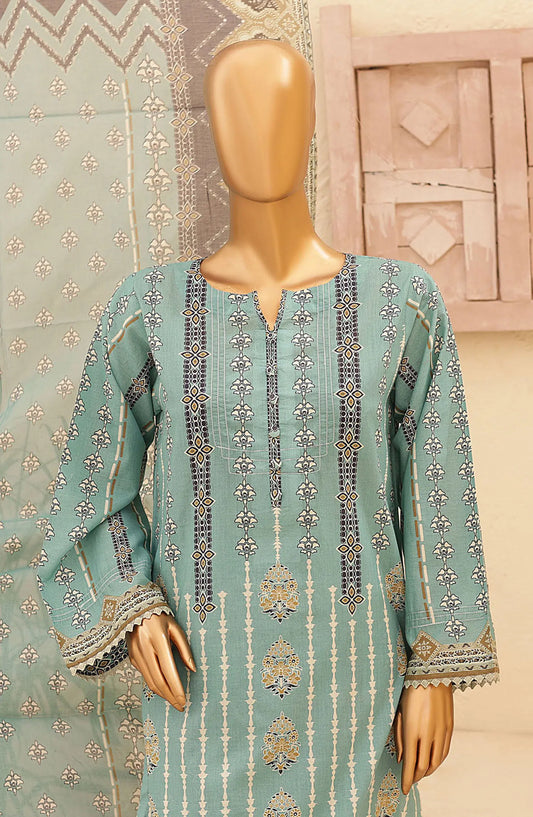 Oswah Women Printed Lawn Stitched Collection Vol 05 - OS 2425 K  Seafoam