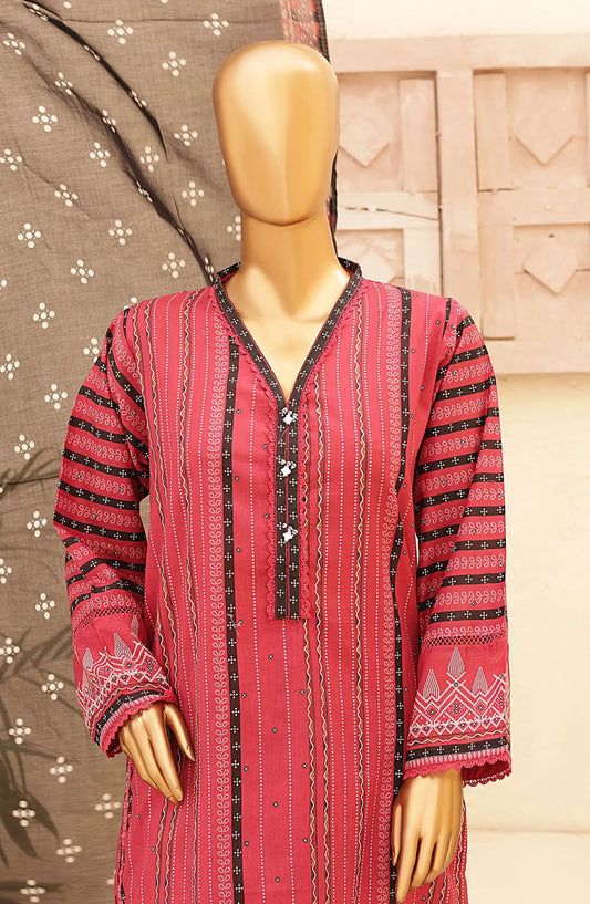 Oswah Women Printed Lawn Stitched Collection Vol 05 - OS 2428 K  Burgundy