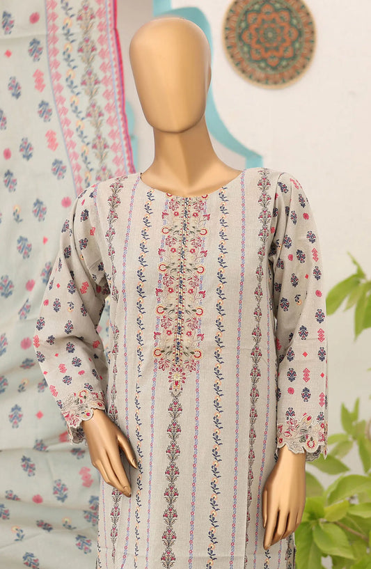Oswah Women Embroidered Lawn Stitched Collection Vol 07 - OS-2434K CREAM