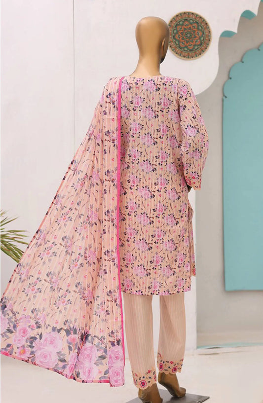 Oswah Women Embroidered Lawn Stitched Collection Vol 07 - OS-2437K PINK