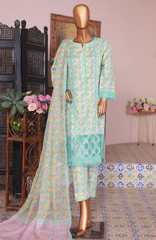 Oswah by Suntex Embroidered Lawn Stitched 3 Piece Suit - OS-2520K - SS25OLC - Blue - Summer Collection