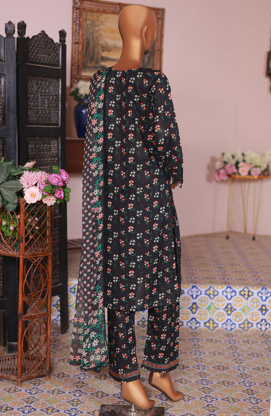 Oswah by Suntex Embroidered Lawn Stitched 3 Piece Suit - OS-2523K - SS25OLC - Black - Summer Collection