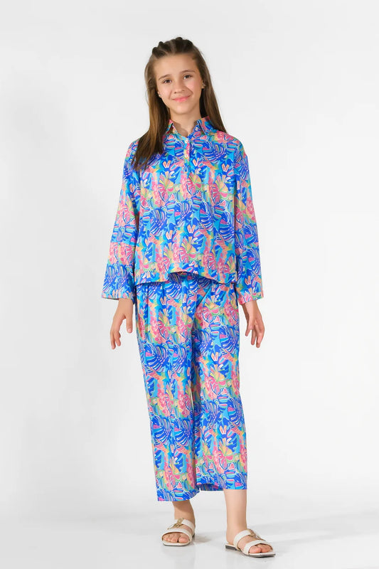 Marine Vines - 2 Pcs Set - Luxury Lawn