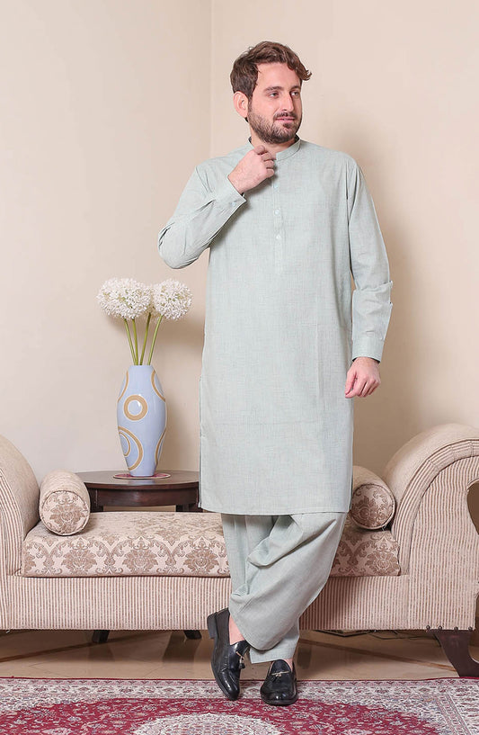 Real Image Mens Shalwar Kameez Collection 2024 - P - 61sc Green