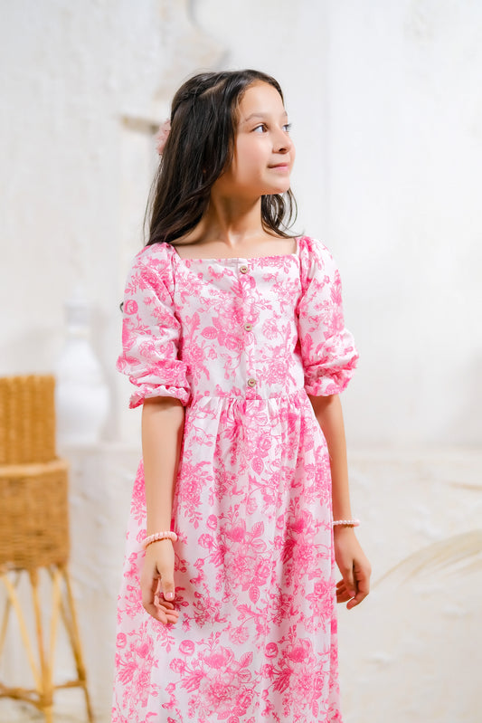 Kids 1 pc ready to wear - Pastel Blooms