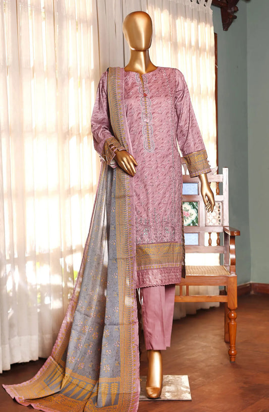 HZ Premium Emb Lawn Shirt with Fancy Printed Dupatta Collection - PEC-177
