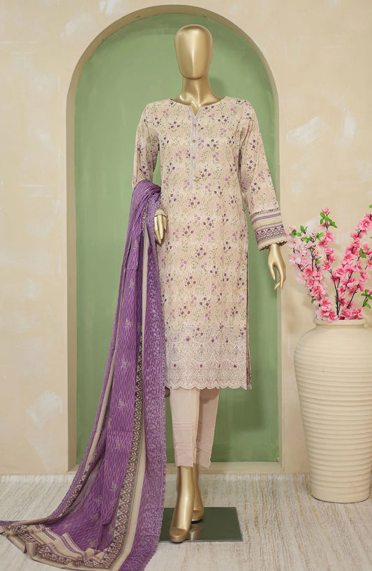 HZ Premium Emb Lawn Shirt with Emb Lawn Dupatta Collection - PEC-708