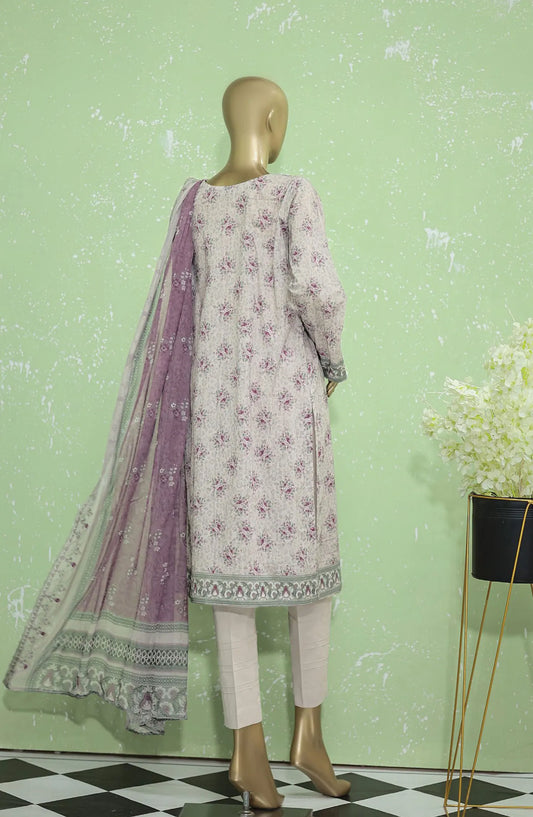 HZ Premium Emb Lawn Shirt with Emb Bamber Chiffon Dupatta Collection - PEC-904