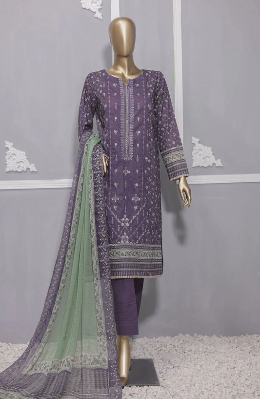 HZ Premium Lawn Embroidered with Emb Bamber Dupatta Collection VOl 02 - PC  913