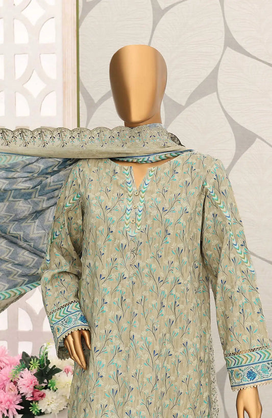 Premium Embroidered Cotton Lawn Shirt With Embroidered Cutwork Lawn Dupatta Vol 02 - PEC 141