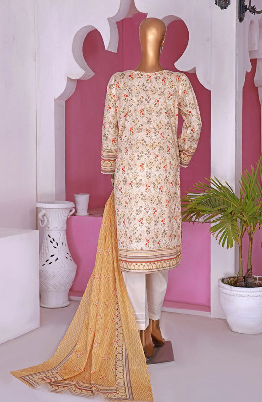 HZ RTW AASHKAAR Embroidered Lawn Collection Vol 03 - PEL 422 Light Peach