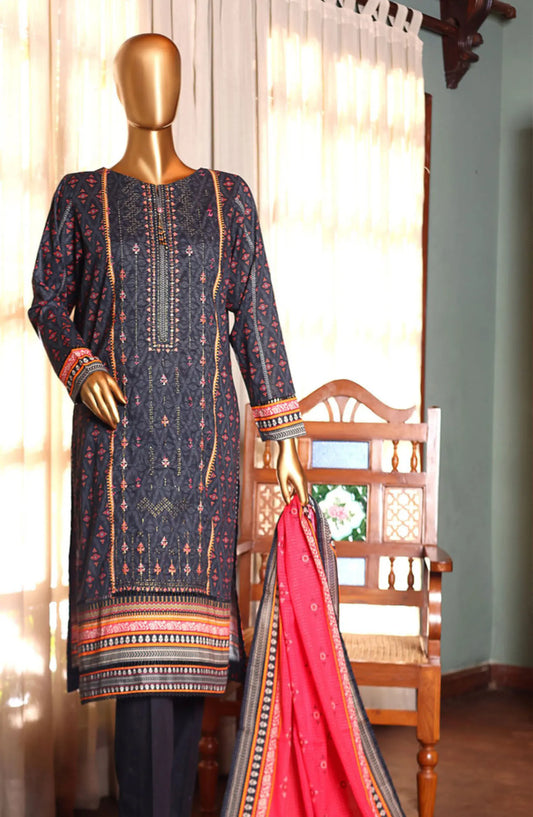 HZ RTW AASHKAAR Embroidered Lawn Collection Vol 2 - PEL 408 BLACK