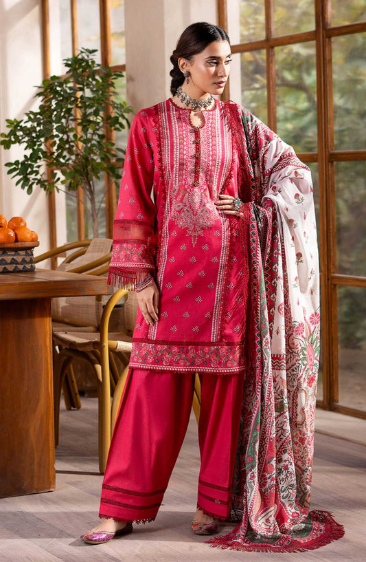 Mausummery Printed Lawn Unstitched 3 Piece - Petunia - MUS25PL - Red - Summer Collection
