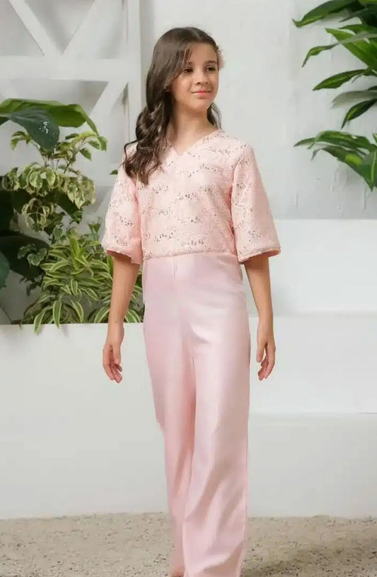 Sprinkles Kids Festive Collection - Pink & Gold Delight Jumpsuit