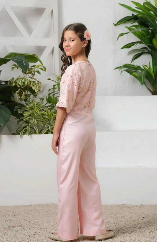 Sprinkles Kids Festive Collection - Pink & Gold Delight Jumpsuit