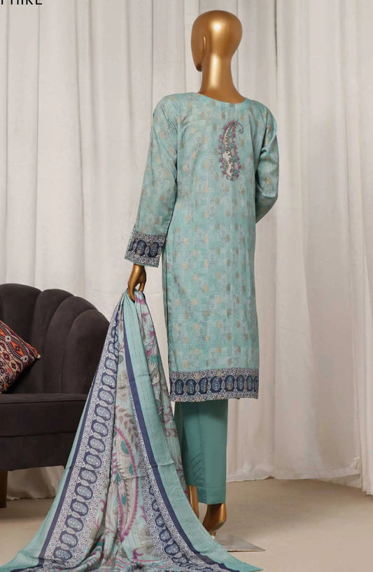 HZ Damask Jacquard Digital Printed RTW Collection - PJL 703 SAPPHIRE