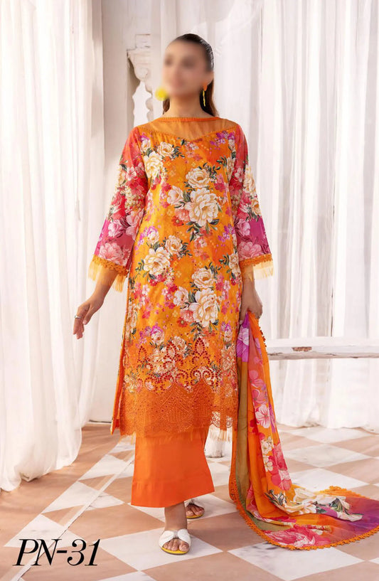 Print Kari Embroidered and Printed Lawn Collection By NUR - PN 31