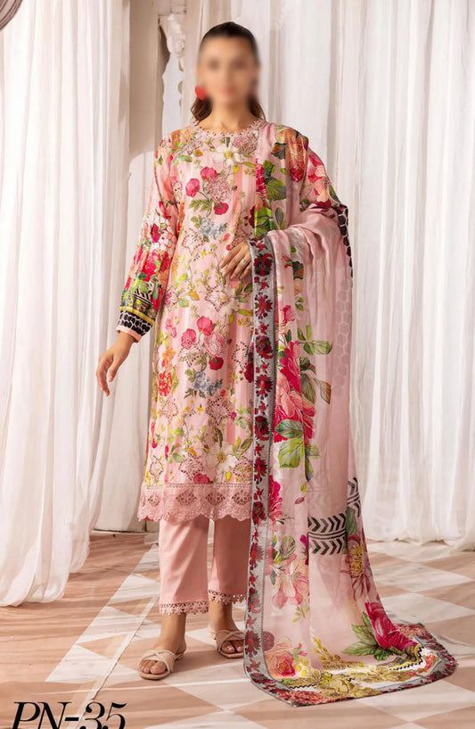 Print Kari Embroidered and Printed Lawn Collection By NUR - PN 35