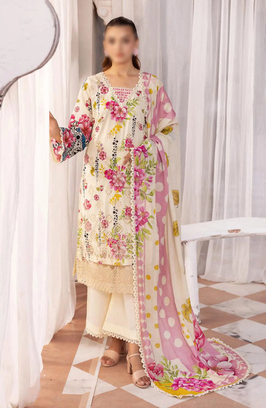 Print Kari Embroidered and Printed Lawn Collection By NUR - PN 38