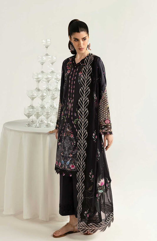 QPrints by Qalamkar Embroidered Lawn Unstitched 3 Piece - PQ 3 A Rida - Q25QP - Summer Collection