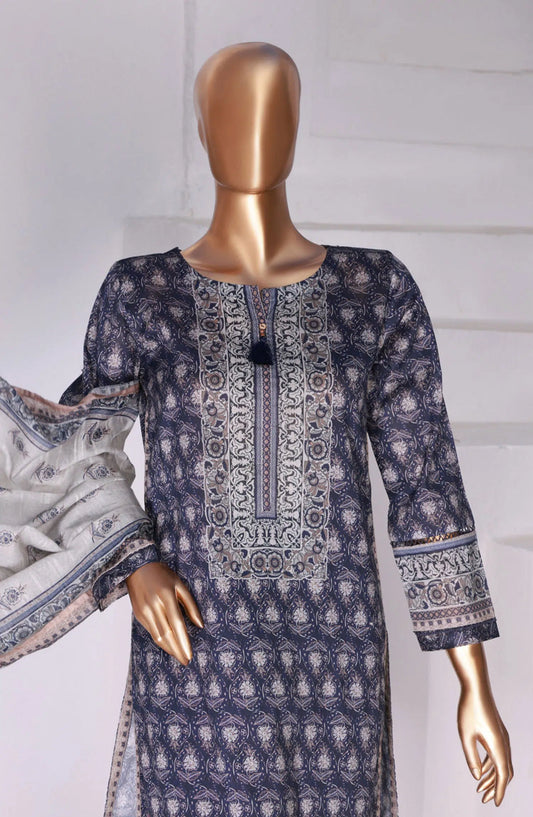 HZ RTW Summer Vibes Printed Lawn Collection VOl 03 - PSL 411 Navy