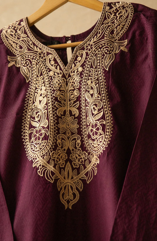 Amna Khadija Monzene Pret Collection 2024 - Purple Emb Separates