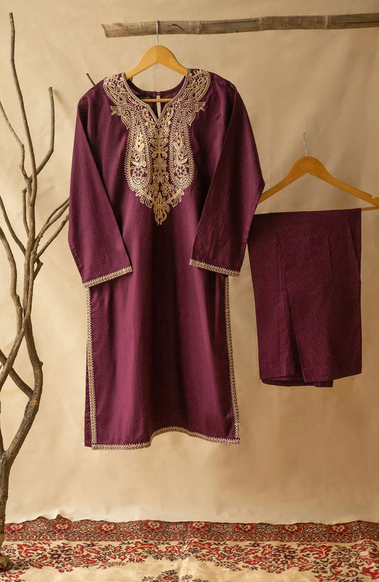 Amna Khadija Monzene Pret Collection 2024 - Purple Emb Separates