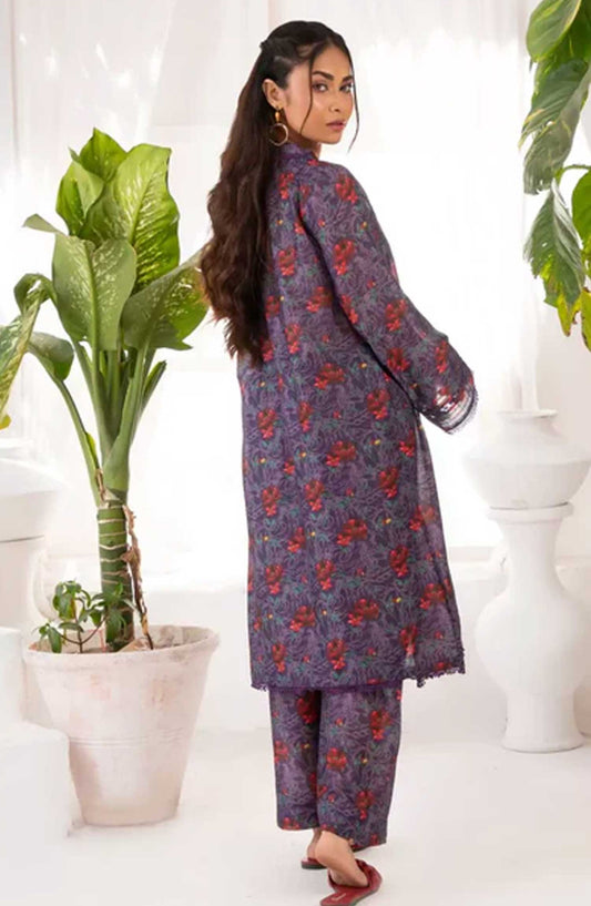 Ayla Studio Printed Swiss Lawn Stitched 2 Piece - Purple Haze - AY25CO2PC - Casual Collection