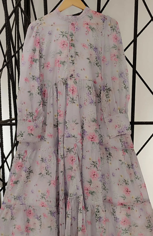 Quadra Floral X Long Dress Vol 02 By Amna Khadija - QFLD-03