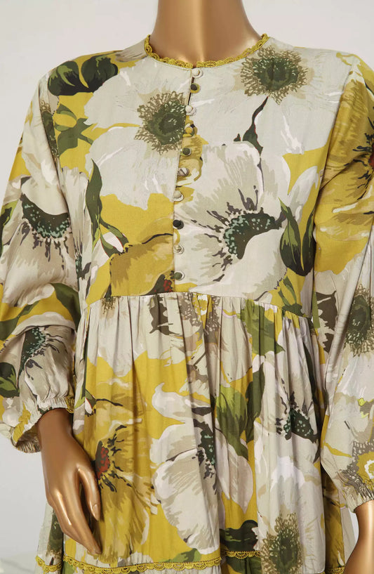 Quadra Floral X Long Dress By Amna Khadija Vol 03 - QFLD-06