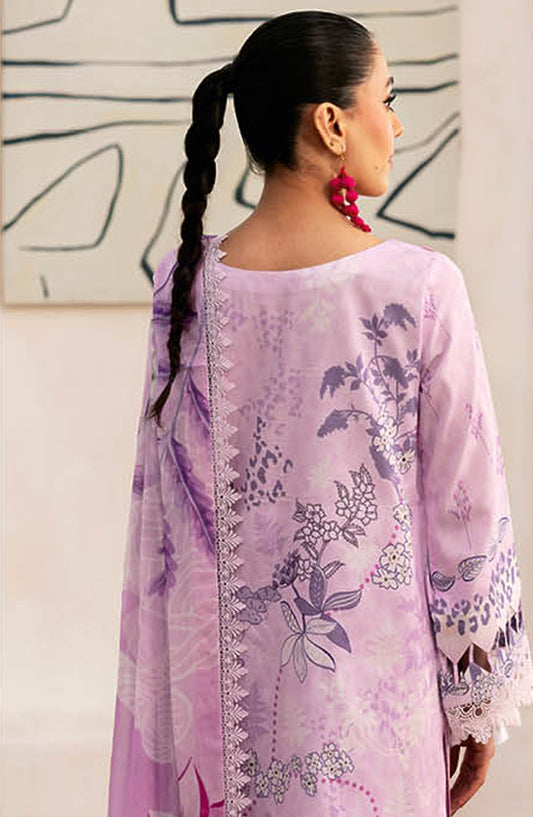 Mashaal by Ramsha Embroidered Lawn Unstitched 3 Piece Suit - Z-1404 - RM25MSHV14 - Purple - Summer Collection