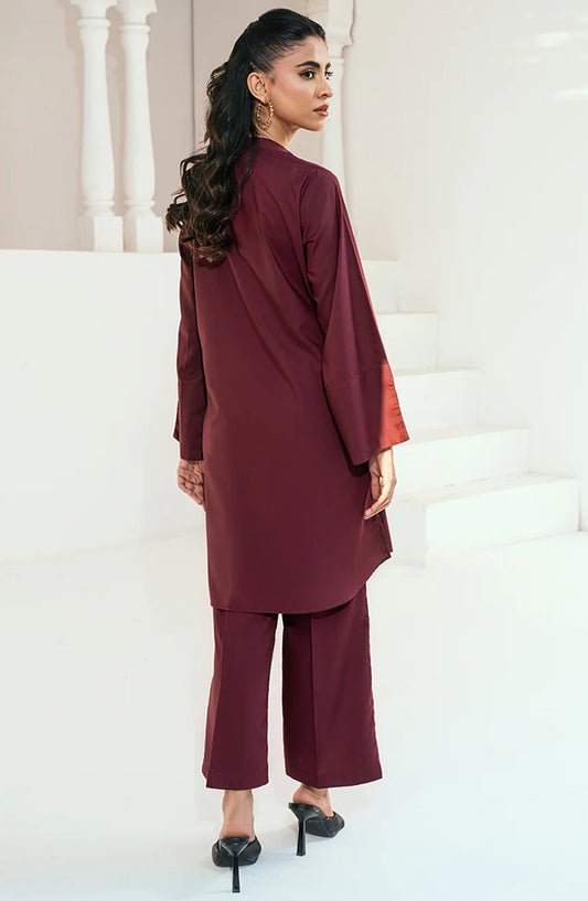 Solid Co-ords Collection By Rangeen - Raspberry Co-Ord Set