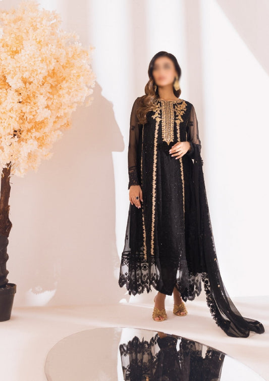 Raven Aura Azure Luxe Limited Eid Edit Embroidered Unstitched Collection