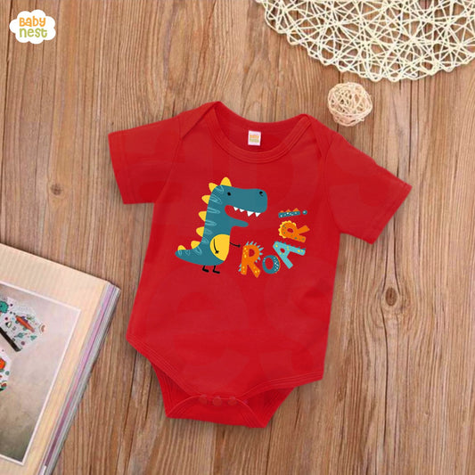 Roar Dino - (Red) RBT 119 Romper For Kids