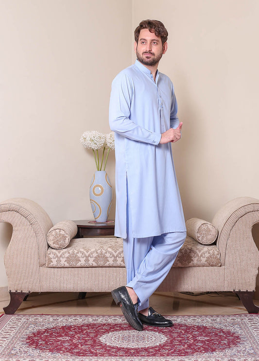 Real Image Mens Shalwar Kameez Collection 2024 - D - 523 Blue
