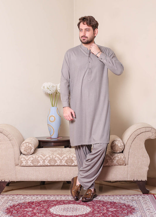 Real Image Mens Shalwar Kameez Collection 2024 - P - 62sc  Light Brown