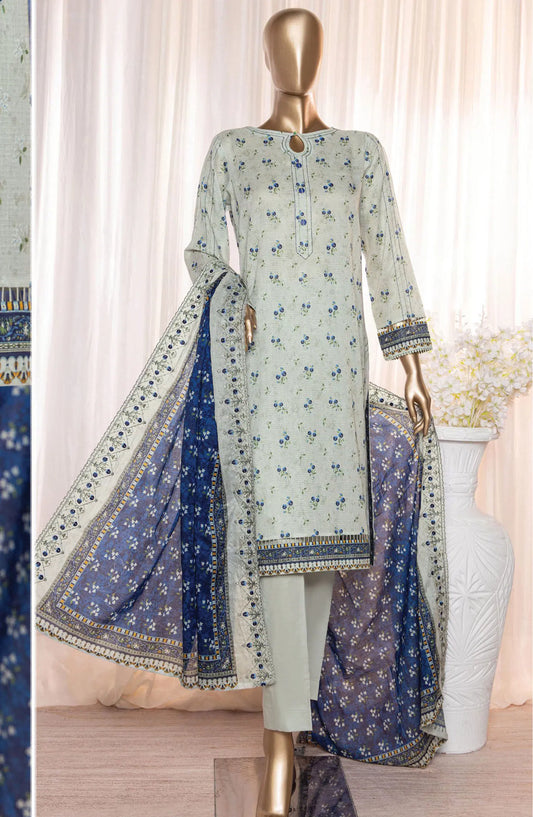 HZ Rimjhim Lawn Embroidered Cutwork Dupatta Collection - REC 123