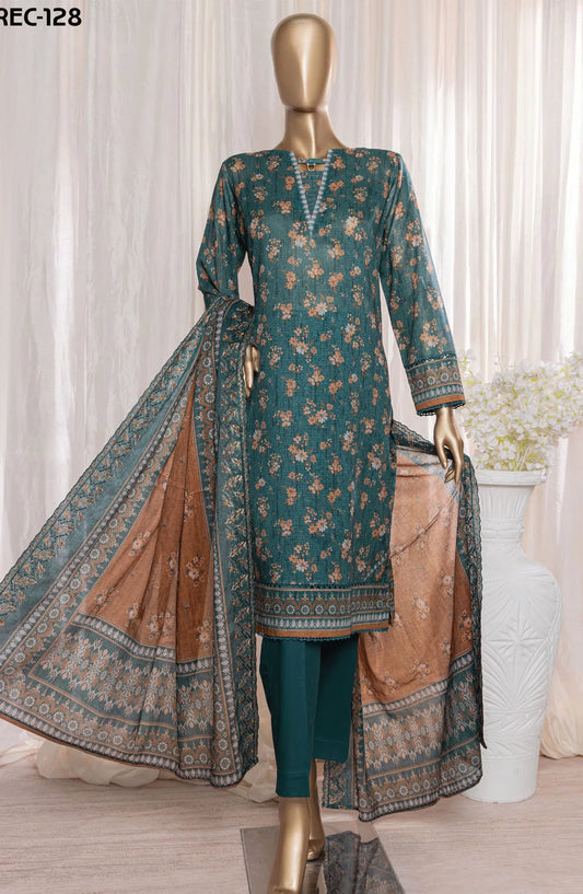 HZ Rimjhim Lawn Embroidered Cutwork Dupatta Collection - REC 128