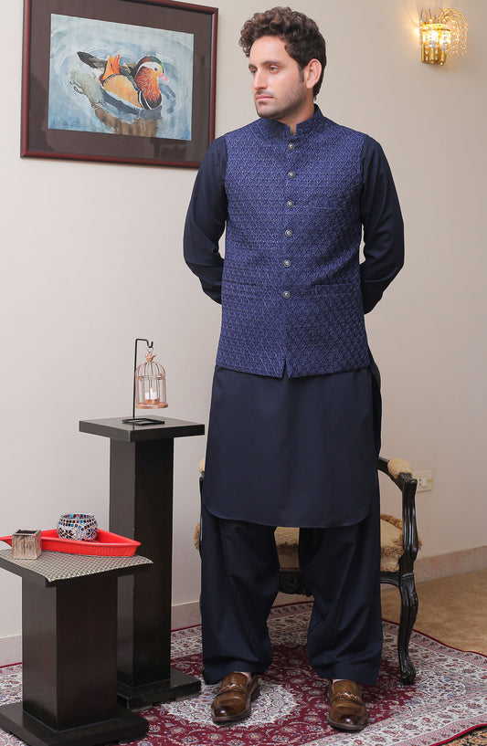 Real Image Mens Stitched Raw Silk Waist Coat RL25MWC OWP-021 Raw Silk